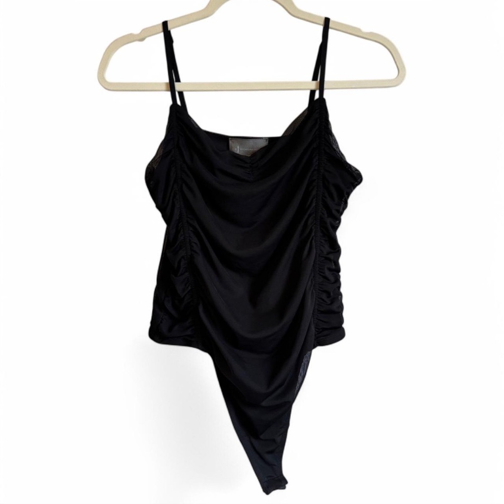 Anthropologie Sweetheart Ruched Black Bodysuit - Size M - Picture 2 of 8